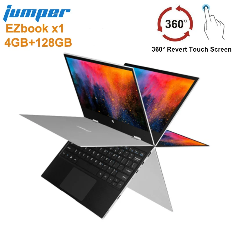 Jumper EZbook X1 ноутбук 11 6 ''FHD 360 градусов Реверсивный Windows 10 Intel Apollo Lake N3350 4GB + 128GB 2 4G/5
