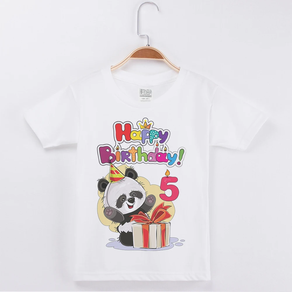 Hot Sale Birthday Kids Clothes Panda Printing T-Shirt Cotton White Short Children Clothing Boys T Shirts Child Party Tops Tee
Hot Sale Birthday Kids Clothes Panda Printing T-Shirt Cotton White Short Children Clothing Boys T Shirts Child Party Tops Tee