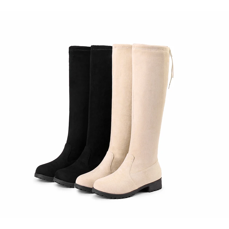 European casual style nubuck autumn knee high boots fashion black beige platform low heel thick riding boots women's shoes
European casual style nubuck autumn knee high boots fashion black beige platform low heel thick riding boots women's shoes