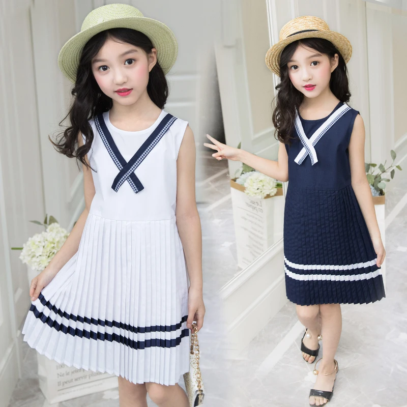 FYH Summer Girls Clothing Baby Girls Sleeveless Dress Pleated Design for Age 4-14 Girls Dresses Preppy Style Kids A-Line Dress
FYH Summer Girls Clothing Baby Girls Sleeveless Dress Pleated Design for Age 4-14 Girls Dresses Preppy Style Kids A-Line Dress