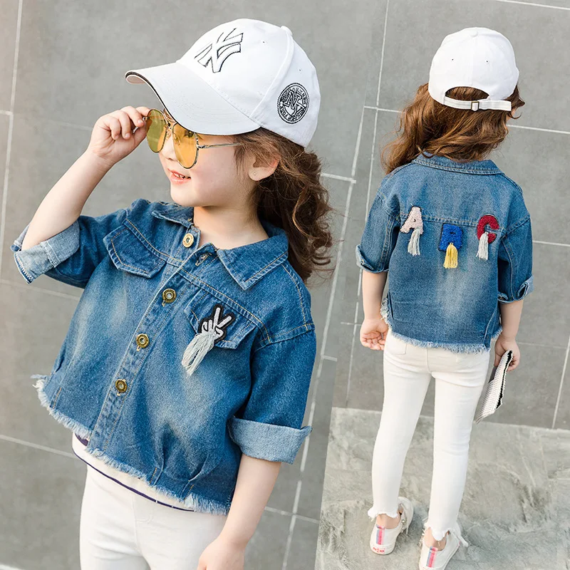 Korean Version Girls Jackets Fashion Kids ABC Letters Wool-edged Jeans Denim Jacket Coat for Girls 2-8 Years Baby Girl Clothes
Korean Version Girls Jackets Fashion Kids ABC Letters Wool-edged Jeans Denim Jacket Coat for Girls 2-8 Years Baby Girl Clothes