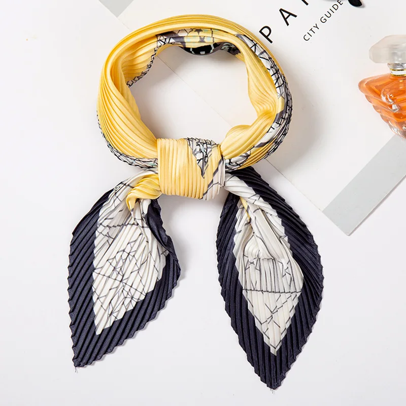 yishine New Pleated Square Scarf Small Silk Neck Wear for Women Crumple Tower Crinkle Print Foulard Female Handkerchief
yishine New Pleated Square Scarf Small Silk Neck Wear for Women Crumple Tower Crinkle Print Foulard Female Handkerchief