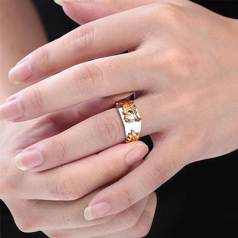 Мужское кольцо с драконом в винтажном стиле креативные кольца панк модное
