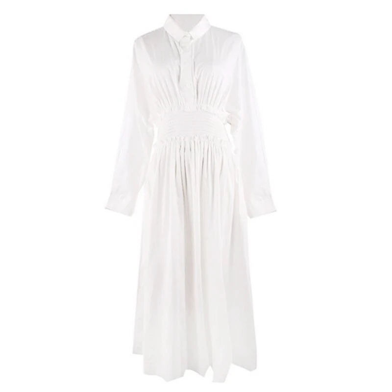 PERHAPS U White Solid Turn Down Collar Shirt Dress Button Long Sleeve Full Sleeve Midi Dress Autumn D0610
PERHAPS U White Solid Turn Down Collar Shirt Dress Button Long Sleeve Full Sleeve Midi Dress Autumn D0610