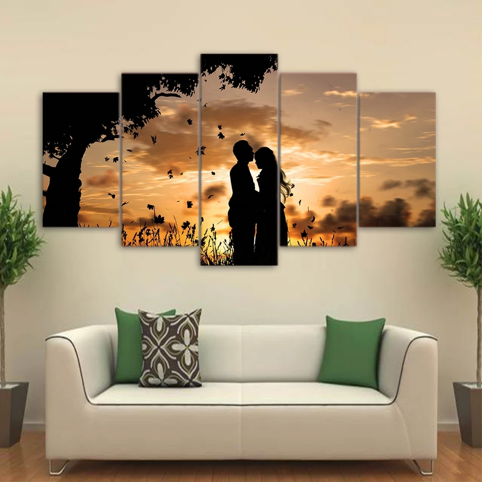 5 Pieces Under The Tree Couple Kiss Sunset Shadow Landscape Paintings Hd Prints Canvas Wall Art Pictures Home Decor Posters
5 Pieces Under The Tree Couple Kiss Sunset Shadow Landscape Paintings Hd Prints Canvas Wall Art Pictures Home Decor Posters
