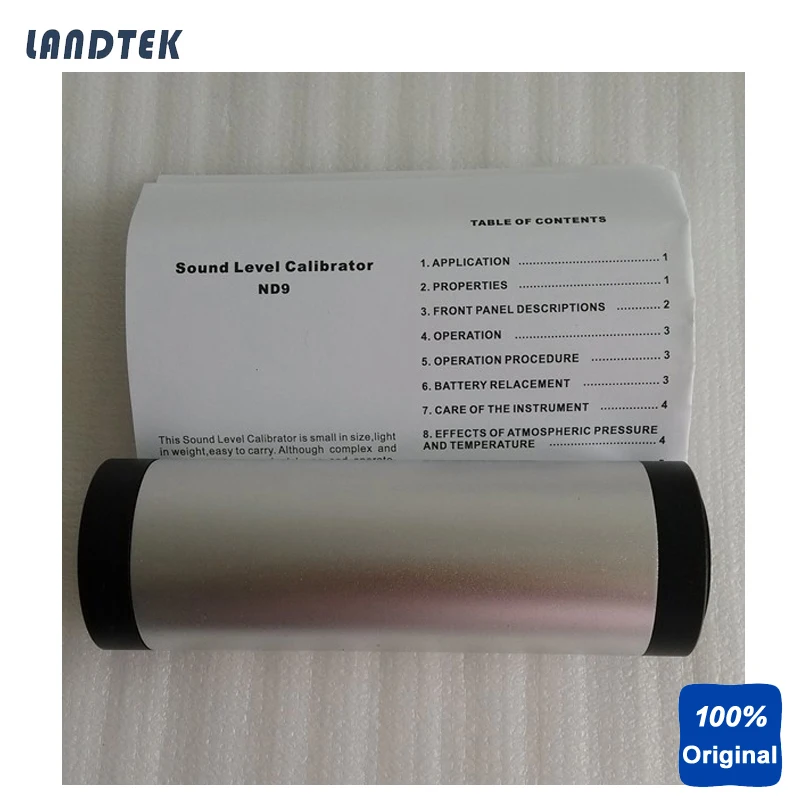 Portable Sound Level Meter Calibrator Sound Velocimeter Calibrator (94dB/114dB) ND9A
Portable Sound Level Meter Calibrator Sound Velocimeter Calibrator (94dB/114dB) ND9A