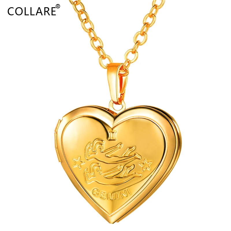 Collare Gemini Heart Pendant Gold/Silver Color Photo/Memory Locket 12 Zodiac Constellation Jewelry Dainty Necklace Women P894
Collare Gemini Heart Pendant Gold/Silver Color Photo/Memory Locket 12 Zodiac Constellation Jewelry Dainty Necklace Women P894