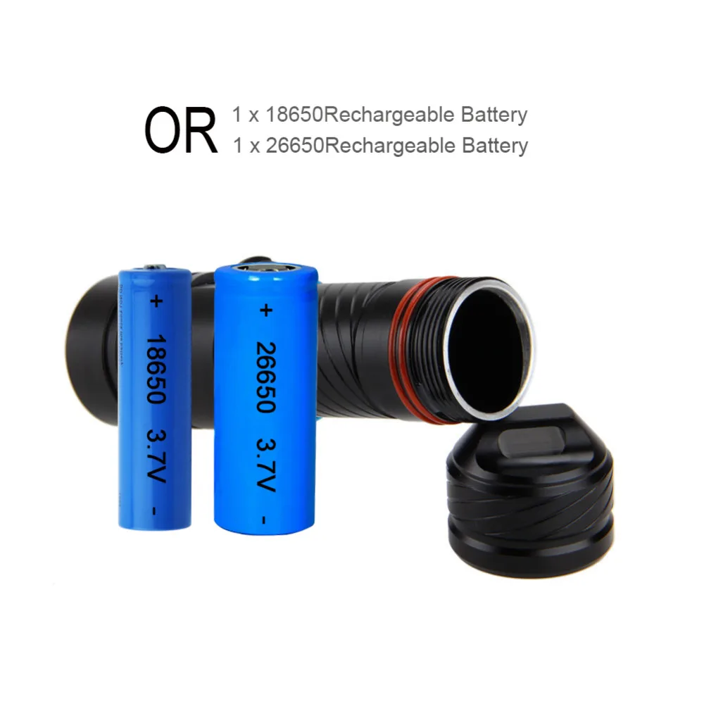 100 м Подводные Фонари светодиодный фонарь для дайвинга diver CREE XM-L2 перезаряжаемый
