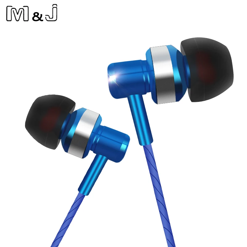 M & J F9 наушники в ухо супер бас стерео с микрофоном Металл 3 5 мм для iPhone/Samsung