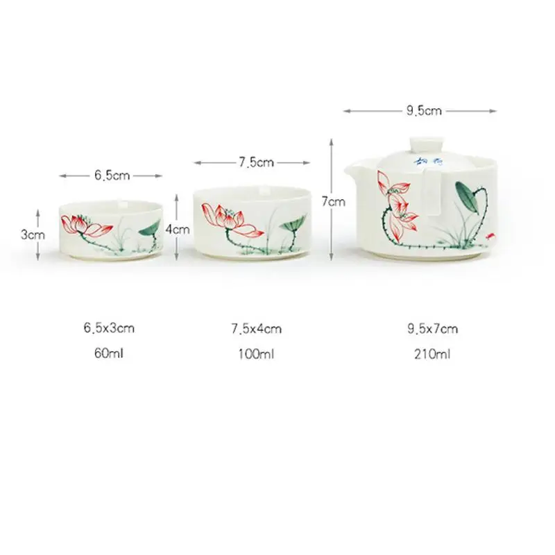 White Ceramic Chinese Style Durable Gaiwan Teaware Female Travel Tea Set Elegant Lotus Floral Chinese Tea Set For Festival Gift
White Ceramic Chinese Style Durable Gaiwan Teaware Female Travel Tea Set Elegant Lotus Floral Chinese Tea Set For Festival Gift