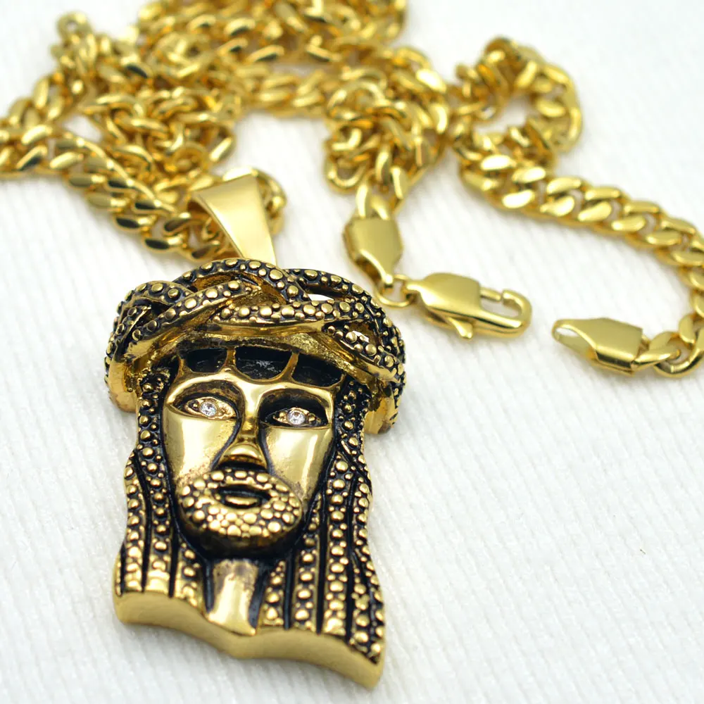 New fashion Gold Tone stainless steeel men and women Jesus pendant necklace n330b
New fashion Gold Tone stainless steeel men and women Jesus pendant necklace n330b