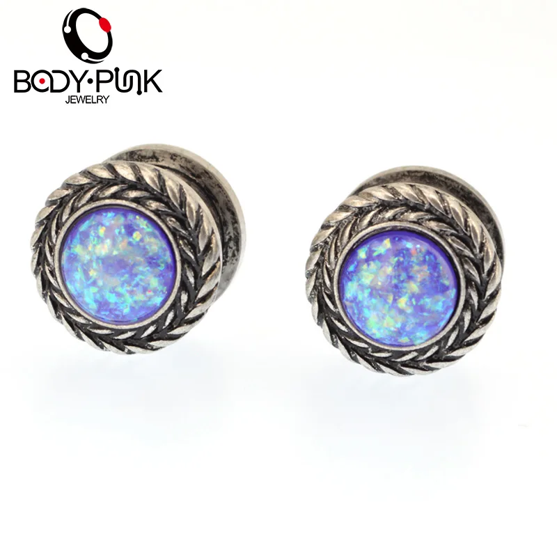 BODY PUNK Burnished Olive Branch Ear Plugs Purple Opal Stainless Steel Screw Fit Ear Expander Gauge 6-14 Body Jewelry Ear Tunnel
BODY PUNK Burnished Olive Branch Ear Plugs Purple Opal Stainless Steel Screw Fit Ear Expander Gauge 6-14 Body Jewelry Ear Tunnel