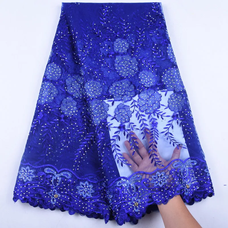 African Blue Lace Fabric High Quality Voile Tulle Lace Nigerian Embroidered Net Mesh Lace Fabric 5Yards For African Bridal Dress
African Blue Lace Fabric High Quality Voile Tulle Lace Nigerian Embroidered Net Mesh Lace Fabric 5Yards For African Bridal Dress