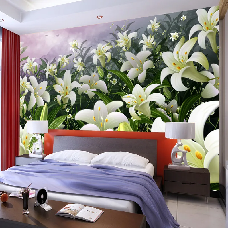 Beibehang Customized Large Lily 3D Stereo Photo Wallpaper Bedroom Decoration 3D Living Room TV Wall Wallpaper papel de parede
Beibehang Customized Large Lily 3D Stereo Photo Wallpaper Bedroom Decoration 3D Living Room TV Wall Wallpaper papel de parede