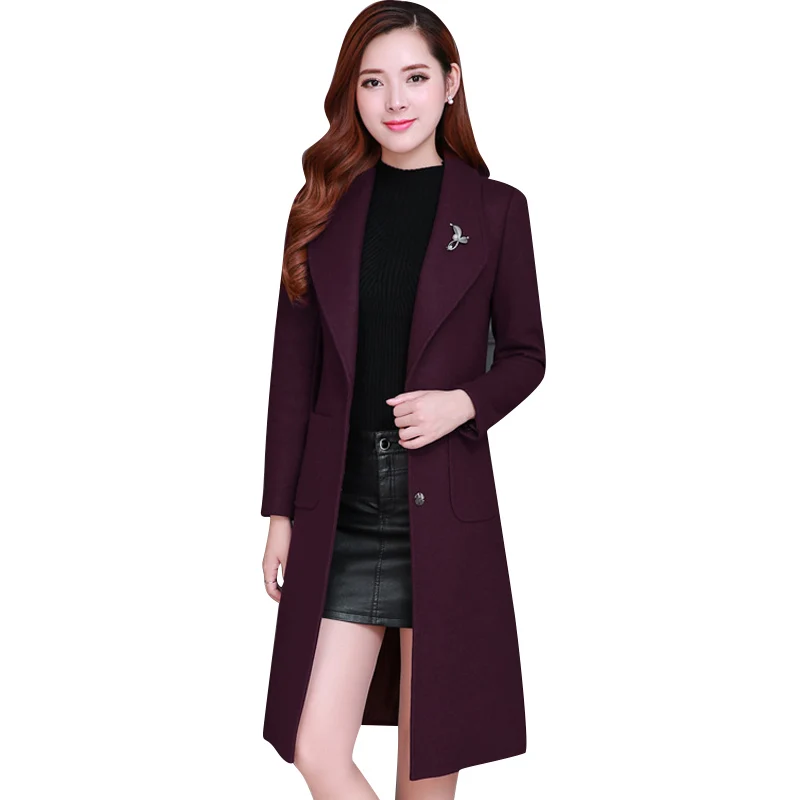 Women's 2019 New Fashion Wool Coat Lapel Long Sleeved Coat Solid Color Cotton Jacket Medium Long Section Female Parker Outerwear
Women's 2019 New Fashion Wool Coat Lapel Long Sleeved Coat Solid Color Cotton Jacket Medium Long Section Female Parker Outerwear