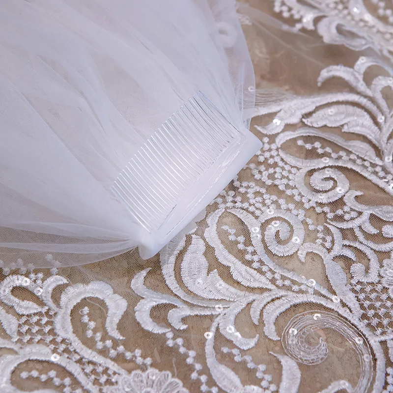 AOLANES 2018 Light Ivory 3M Wide 3.5M Long Lace Edge Tree Appliques Cathedral Bride Veil Two-layer Bridal Veils With Comb
AOLANES 2018 Light Ivory 3M Wide 3.5M Long Lace Edge Tree Appliques Cathedral Bride Veil Two-layer Bridal Veils With Comb