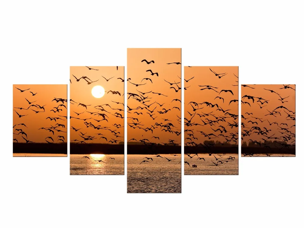 5 Pieces Free Shipping Wall Art Picture Gift Home Decoration Canvas Print Painting Beautiful Sea Sunset Fly Birds Framed
5 Pieces Free Shipping Wall Art Picture Gift Home Decoration Canvas Print Painting Beautiful Sea Sunset Fly Birds Framed