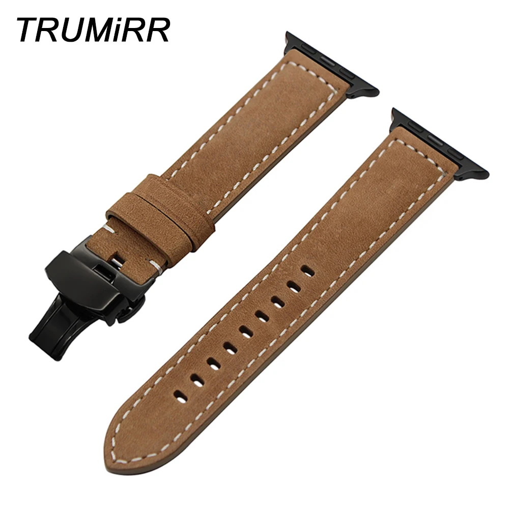 Italian Genuine Leather Band for iWatch Apple Watch SE Series 7 6 5 4 3 2 1 38mm 40mm 41mm 42mm 44mm 45mm Butterfly Buckle Strap
Italian Genuine Leather Band for iWatch Apple Watch SE Series 7 6 5 4 3 2 1 38mm 40mm 41mm 42mm 44mm 45mm Butterfly Buckle Strap