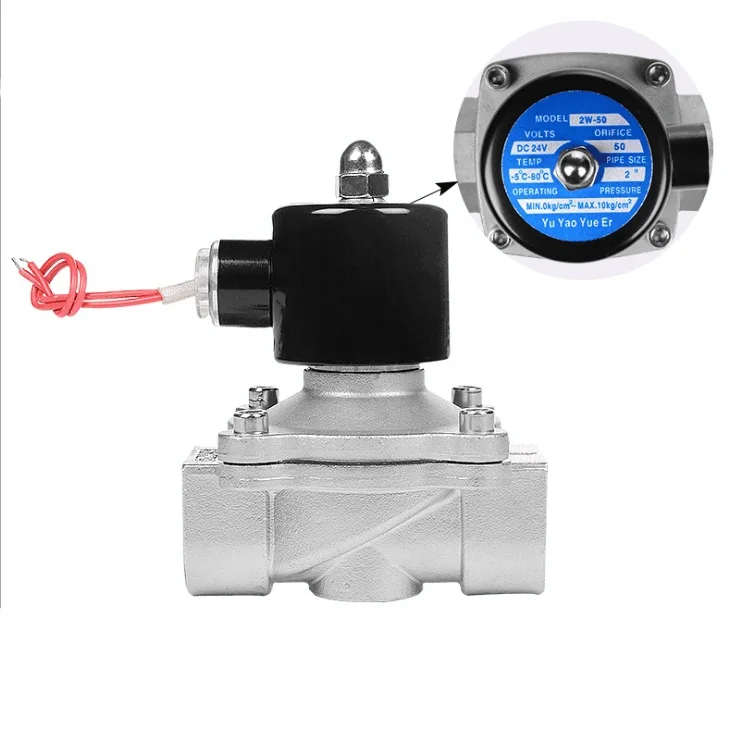304 stainless steel DN10-50 solenoid valve ozone water gas weak corrosion acid-base electronic control switch Normally closed
304 stainless steel DN10-50 solenoid valve ozone water gas weak corrosion acid-base electronic control switch Normally closed