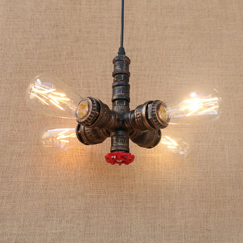 Loft industrial Iron water Pipe Vintage pendant lamp cord e27 3/4 t lights for personalized bar dining room living room cafe
Loft industrial Iron water Pipe Vintage pendant lamp cord e27 3/4 t lights for personalized bar dining room living room cafe