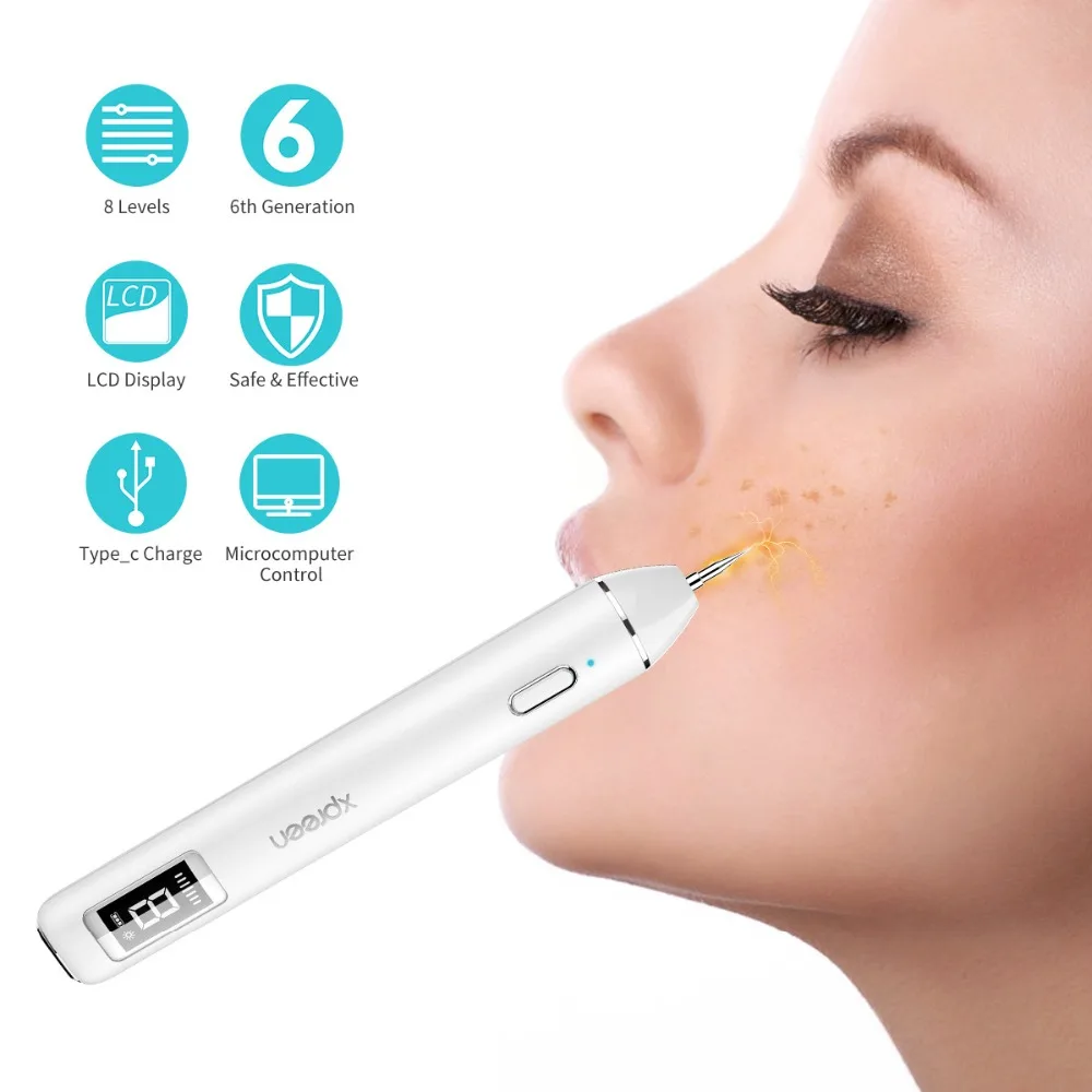 8 Levels Plasma Pen Skin Tag Remover LCD Display Chargeable Safe Effective for Mole Freckle Removal Dark Spots
8 Levels Plasma Pen Skin Tag Remover LCD Display Chargeable Safe Effective for Mole Freckle Removal Dark Spots