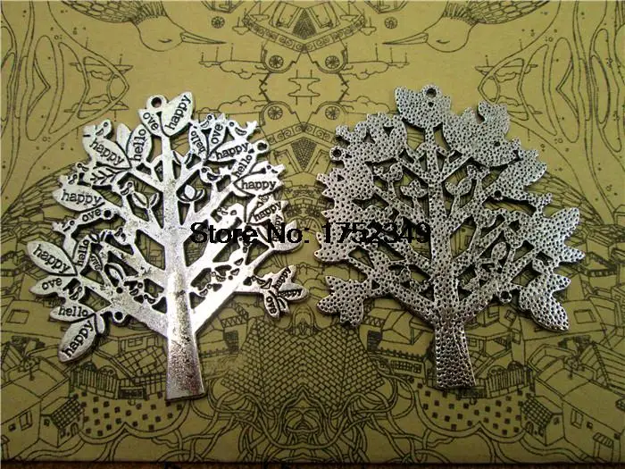 15pcs-Tree Charms,Antique Tibetan Silver Tone Extra Large and Beautiful Detail Filigree Peace Tree Charm Pendant 58x51mm
15pcs-Tree Charms,Antique Tibetan Silver Tone Extra Large and Beautiful Detail Filigree Peace Tree Charm Pendant 58x51mm