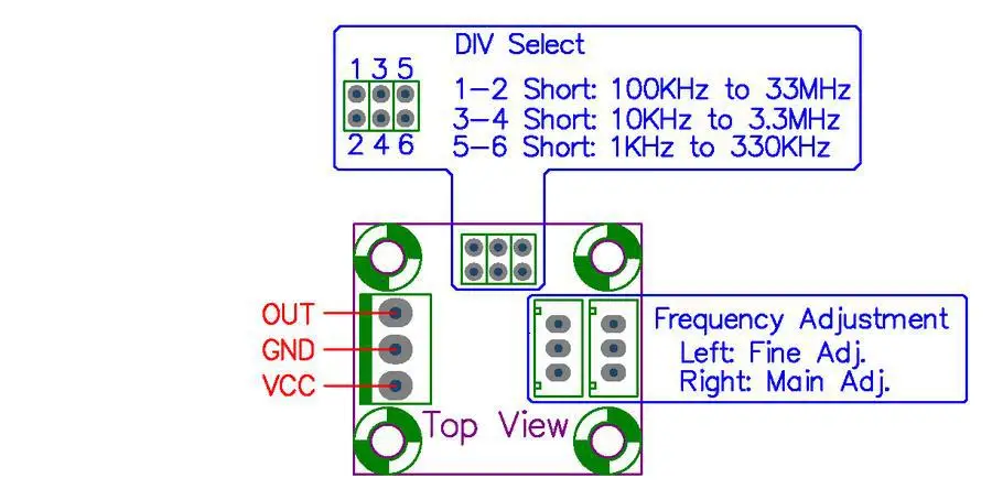 Регулируемый Модуль генератора от 1 кГц до 33 МГц LTC1799|oscillator module|oscillatormodule |