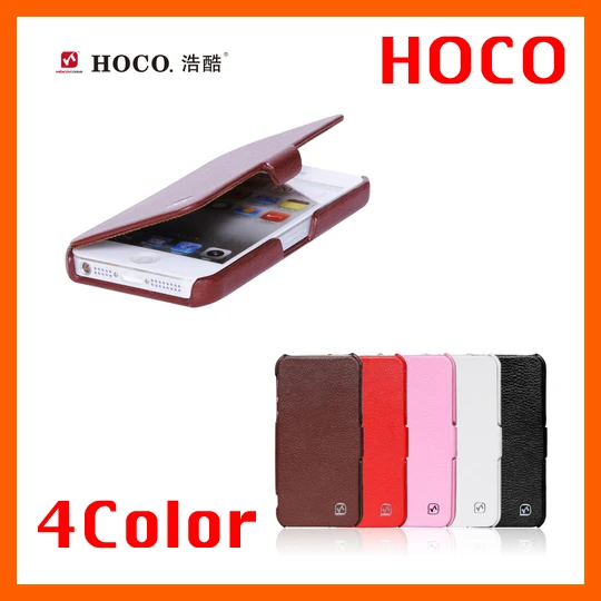 4 цвета для iphone 5 5g 5S HOCO бренд Duke с боковой застежкой роскошный настоящий из