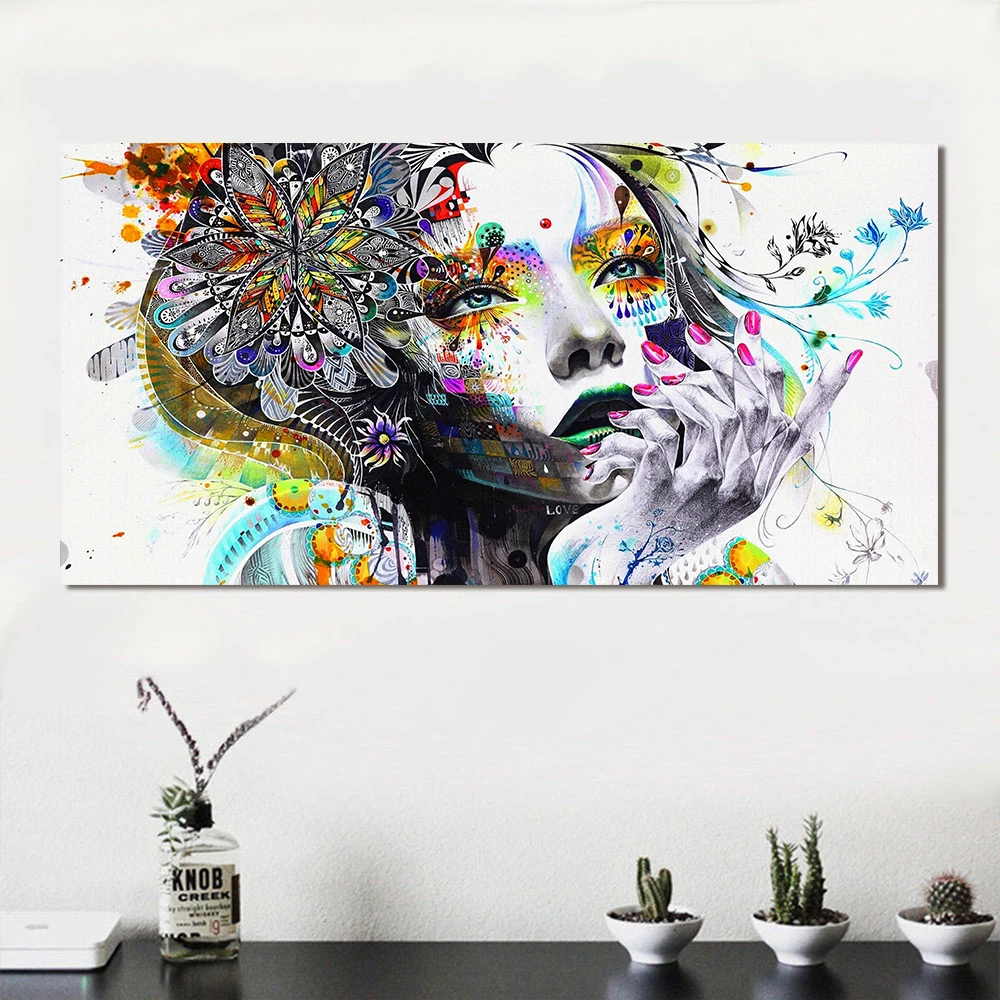 Modern Canvas Print Art Girl With FLowers Wall Abstract Pictures For Living Room Modular Pictures Home Decor Frameless
Modern Canvas Print Art Girl With FLowers Wall Abstract Pictures For Living Room Modular Pictures Home Decor Frameless