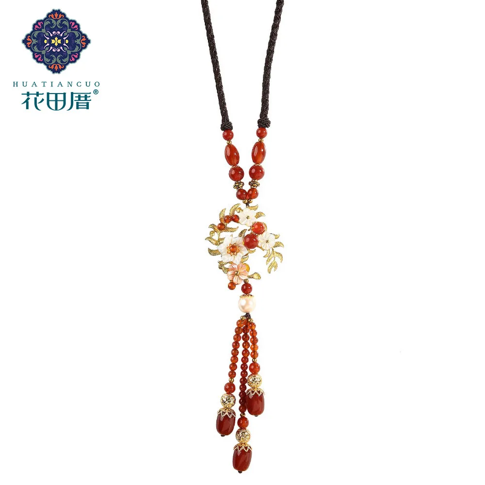 Ethnic Handmade Shell Flower and Golden Leaves Vine Pendant Necklace Beads Tassel Adjustable Rope Chain Women Necklace CL-18025
Ethnic Handmade Shell Flower and Golden Leaves Vine Pendant Necklace Beads Tassel Adjustable Rope Chain Women Necklace CL-18025