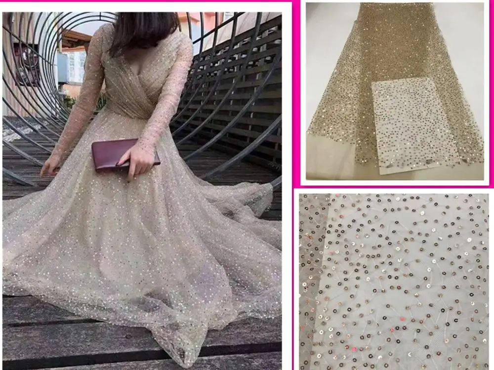 Wine French Lace Material gold High Quality Net African Lace Fabrics With sequins For Nigerian Wedding Tulle Lace Fabric
Wine French Lace Material gold High Quality Net African Lace Fabrics With sequins For Nigerian Wedding Tulle Lace Fabric