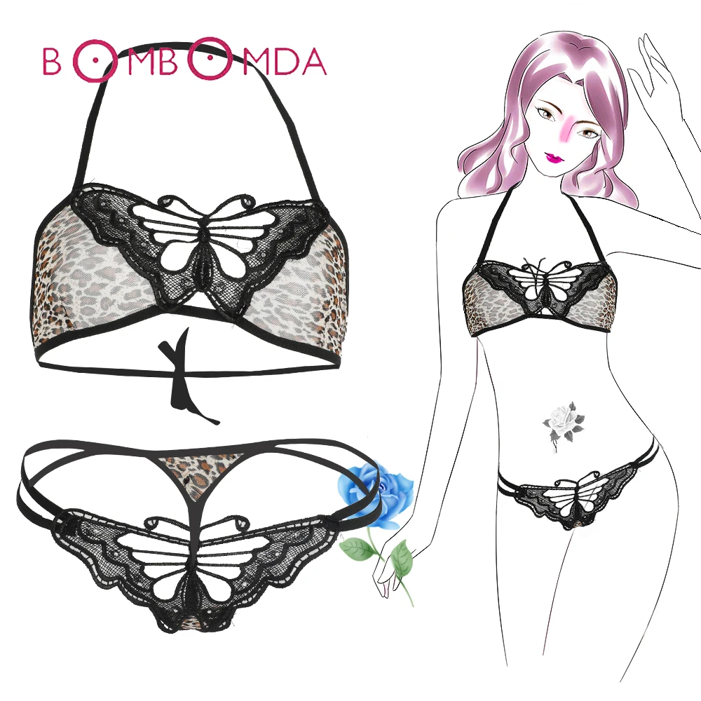 Women Sexy Lace Lingerie Set Erotic Hollow Butterfly Leopard Print Bra G-string Thong Lady Sheer Underwear Sleepwear Nightwear
Women Sexy Lace Lingerie Set Erotic Hollow Butterfly Leopard Print Bra G-string Thong Lady Sheer Underwear Sleepwear Nightwear