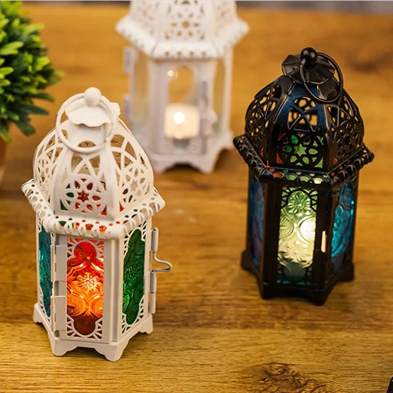 PINNY European Classical Iron Candlestick Metal Multicolored Glass Candle Holder Lantern Home Decoration Accessories
PINNY European Classical Iron Candlestick Metal Multicolored Glass Candle Holder Lantern Home Decoration Accessories