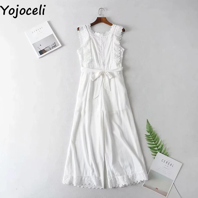 Yojoceli Sexy long white white jumpsuit romper Elegant party loose casual jumpsuit women Summer sleevelsss beach rompers
Yojoceli Sexy long white white jumpsuit romper Elegant party loose casual jumpsuit women Summer sleevelsss beach rompers