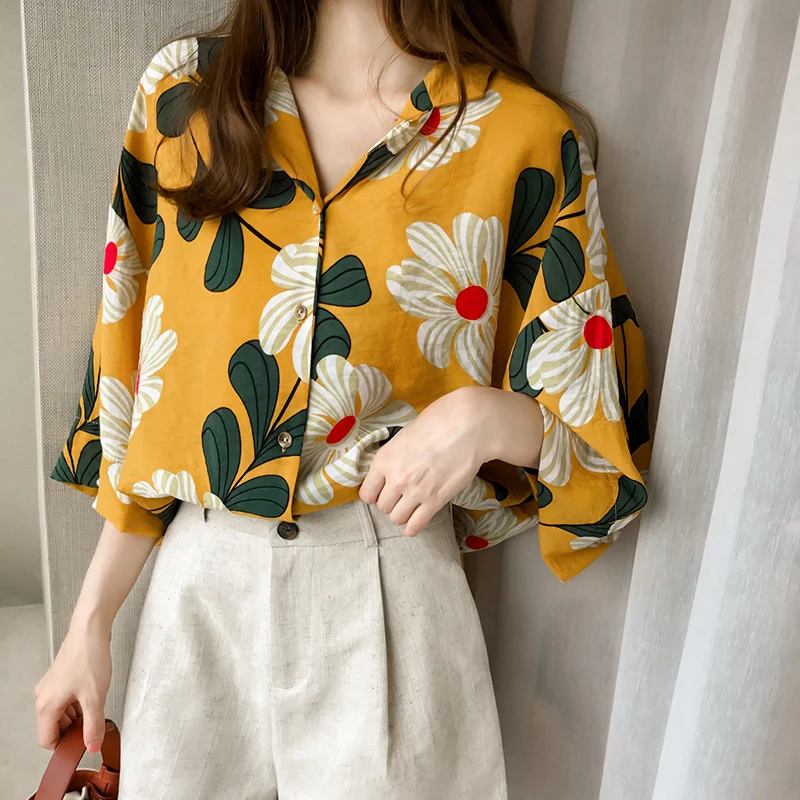 Women Spring Summer Blouses Vintage Floral Printed Long Sleeve Shirt Turn Down Collar Camisas Femininas Female Casual Tops 4XL
Women Spring Summer Blouses Vintage Floral Printed Long Sleeve Shirt Turn Down Collar Camisas Femininas Female Casual Tops 4XL