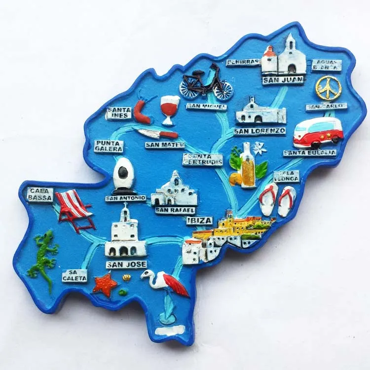 European tourism souvenir refrigerator creative Spain map magnetic paste ornaments 10x6cm
European tourism souvenir refrigerator creative Spain map magnetic paste ornaments 10x6cm