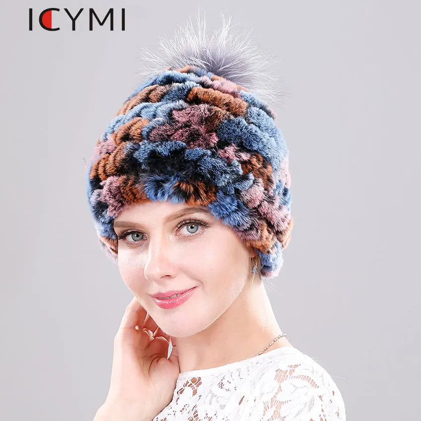 ICYMI 2018Women's Elastic Knitted Real Rex Rabbit Fur Beanies with Fox Fur Pompom Genuine Fur Hat Lady Russian Winter Casual Cap
ICYMI 2018Women's Elastic Knitted Real Rex Rabbit Fur Beanies with Fox Fur Pompom Genuine Fur Hat Lady Russian Winter Casual Cap