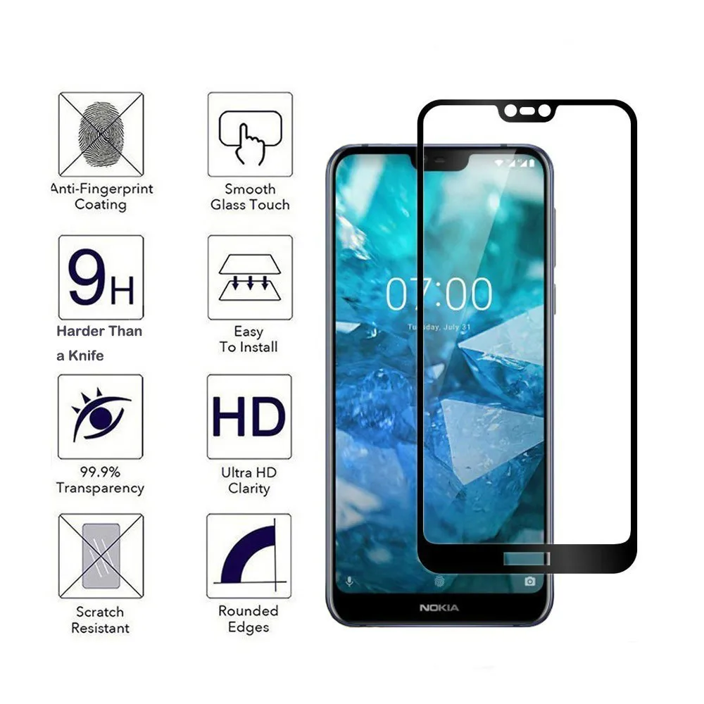 Премиум Закаленное стекло для Nokia 7 1 Plus 2 3 5 6 2018 X6 Защитные пленки X5 8 защитное