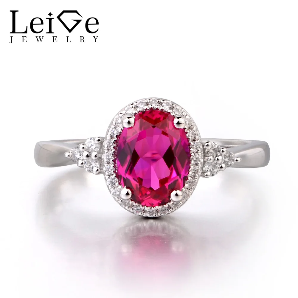 Leige Jewelry Ruby Solid 925 Sterling Silver Ring Red Gemstone July Birthstone Oval Cut Engagement Wedding Ring Gifts for Women
Leige Jewelry Ruby Solid 925 Sterling Silver Ring Red Gemstone July Birthstone Oval Cut Engagement Wedding Ring Gifts for Women