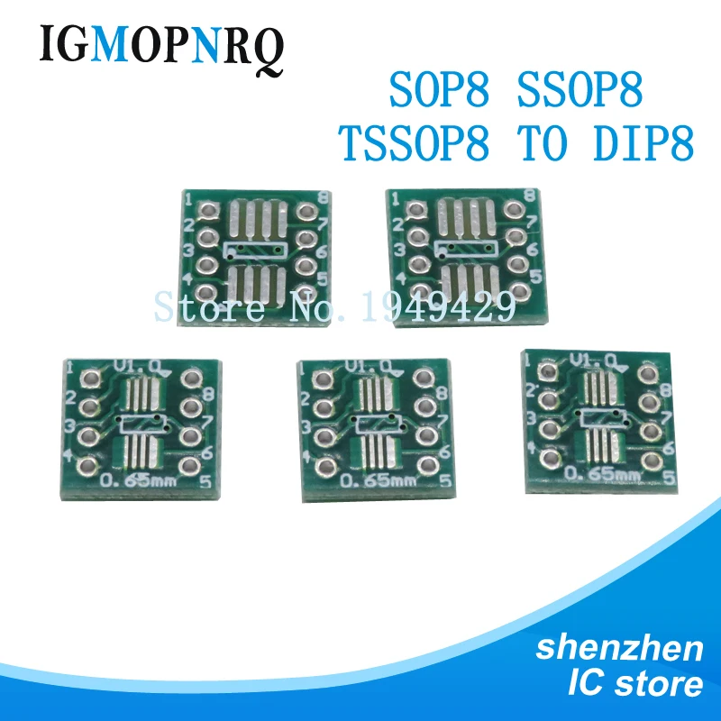 10PCS TSSOP8 SSOP8 SOP8 SMD to DIP8 IC Adapter Converter Socket Board Module Adapters Plate 0.65mm 1.27mm Integrated
10PCS TSSOP8 SSOP8 SOP8 SMD to DIP8 IC Adapter Converter Socket Board Module Adapters Plate 0.65mm 1.27mm Integrated