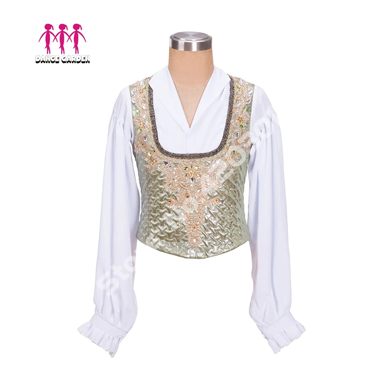 Men's White Gold Professional Ballet Stage Tops Boys Dancewear Performance Tunic Coat Ballte Outwear Competition Male Tunic B014
Men's White Gold Professional Ballet Stage Tops Boys Dancewear Performance Tunic Coat Ballte Outwear Competition Male Tunic B014