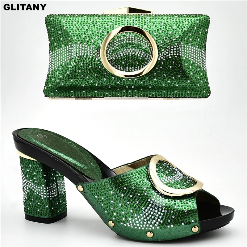 Latest Design Italian Shoes with Matching Bags and To Match Luxury Women Designers Set | Обувь