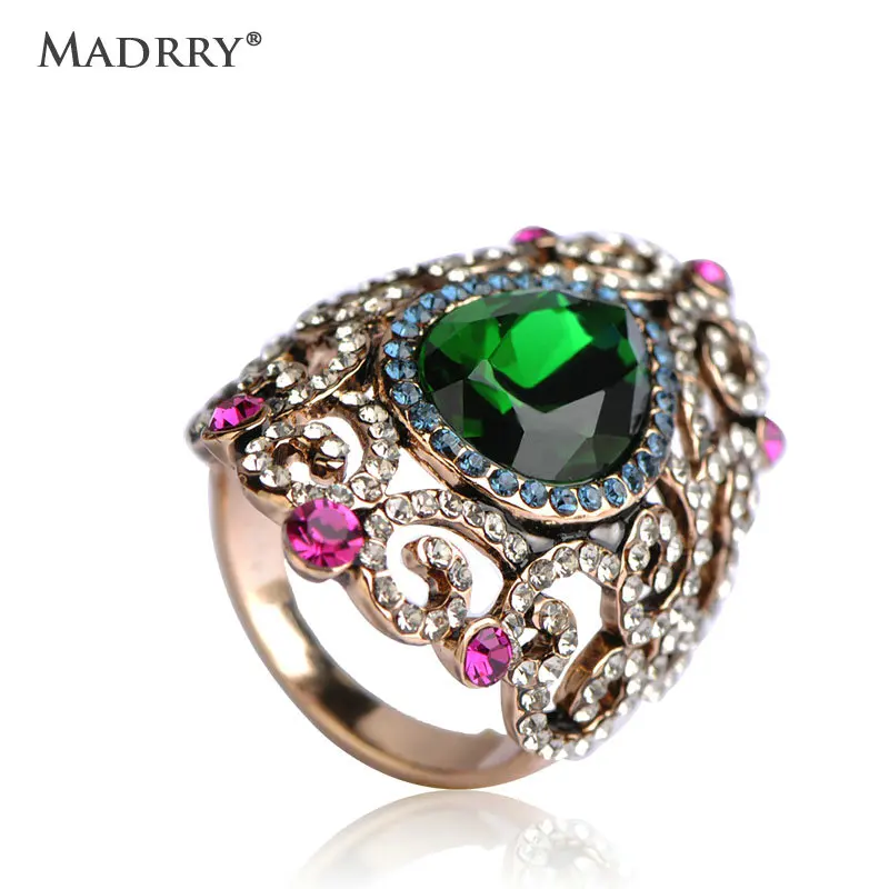 Madrry Vintage Jewelry Water Drop Wide Rings For Women Men Antique Gold Green Rhinestone Bague Femme Anel Masculino Accessory
Madrry Vintage Jewelry Water Drop Wide Rings For Women Men Antique Gold Green Rhinestone Bague Femme Anel Masculino Accessory