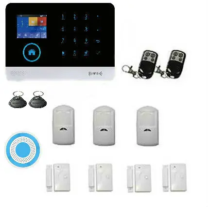 

Yobang Security wifi GSM Alarm System TFT Android IOS APP Touch keypad Android ISO App Smart Home Burglar Alarm System DIY KIT