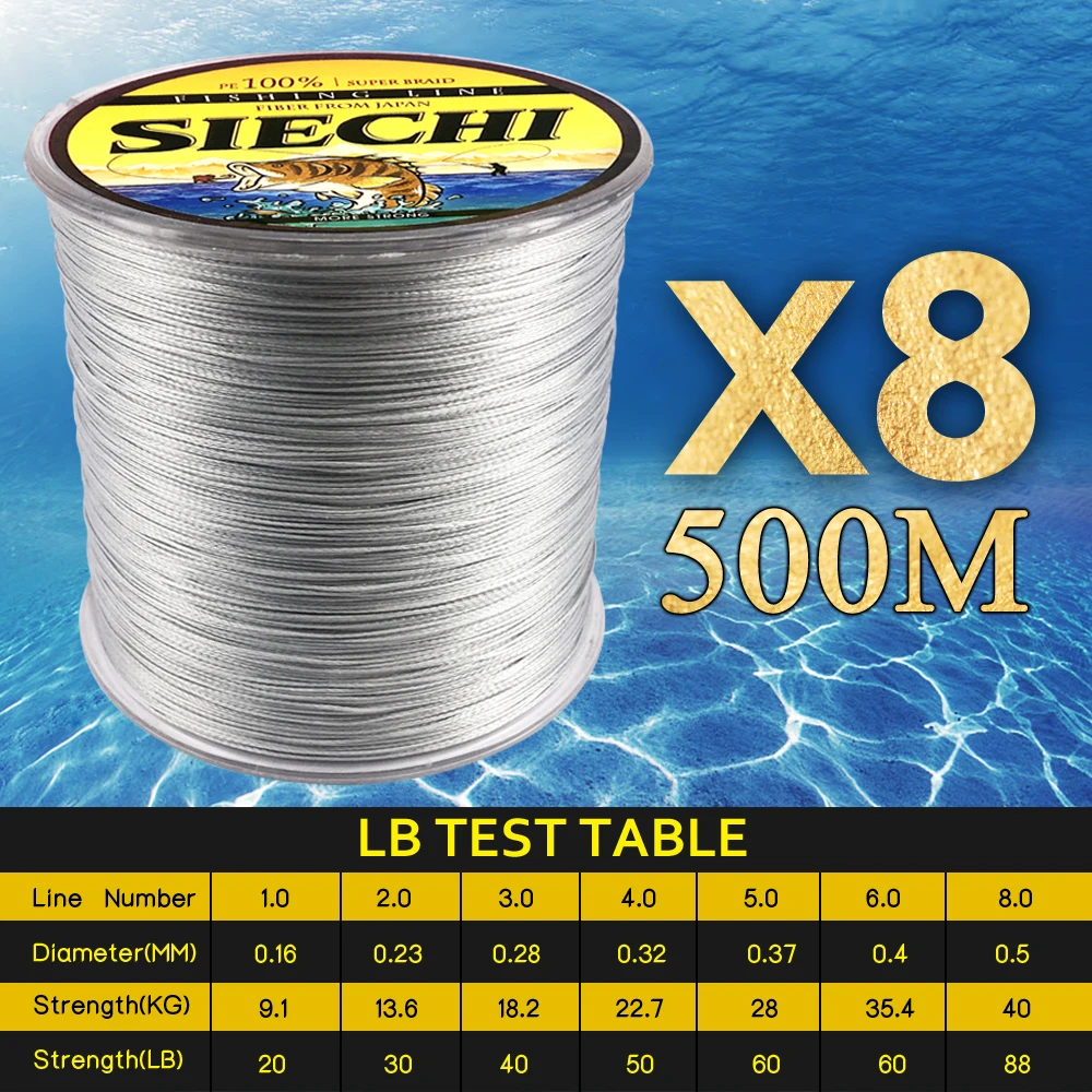 500m 8 Strands Braid Fishing Line100% PE Fiber Multifilament Ocean Fishing Super Strong Japan Carp Sea Fishing Line 20-88lb
500m 8 Strands Braid Fishing Line100% PE Fiber Multifilament Ocean Fishing Super Strong Japan Carp Sea Fishing Line 20-88lb