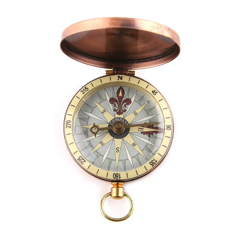 Vintage Copper Flip Cover Metal Pocket Watch Compass Camping Hiking Boating Nautical Marine Survival Compass
Vintage Copper Flip Cover Metal Pocket Watch Compass Camping Hiking Boating Nautical Marine Survival Compass