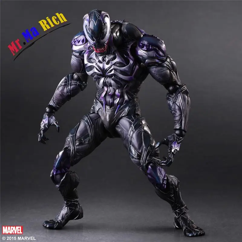 Квадрат Йенс Play Arts Kai Человек паук Веном Marvel Universe Variant Juguetes ПВХ Действие Детские