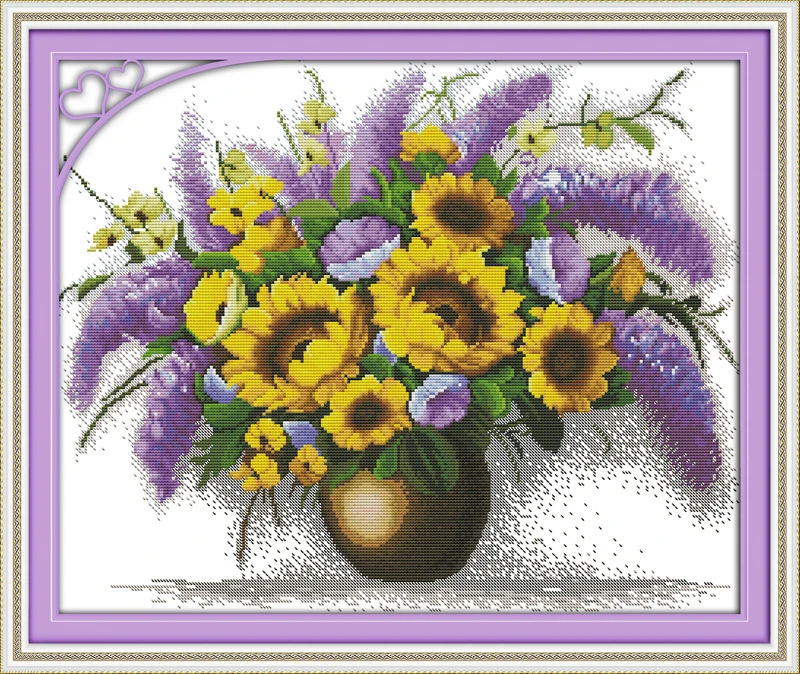 Flower Style Cross Stitch Kits Handmade Printed Canvas DMC Counted Chinese Cross-stitch set Embroidery Needlework DIY Home Decor
Flower Style Cross Stitch Kits Handmade Printed Canvas DMC Counted Chinese Cross-stitch set Embroidery Needlework DIY Home Decor