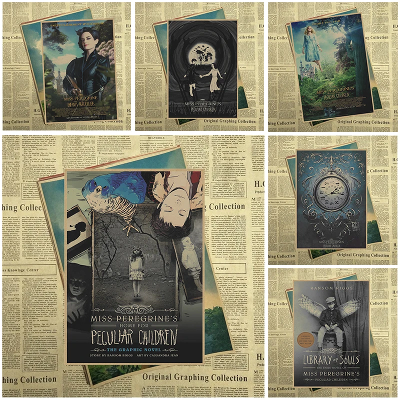 Miss Peregrine's Home for Special Children Kraft Paper Poster Bar Cafe гостиная столовая Декоративные Картины