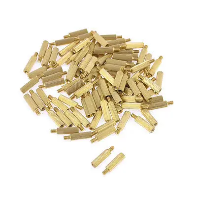 Spare Parts M2x8mm+3mm Male Thread Length Cylinder Brass Stand Off Spacer Male to Female 100Pcs
Spare Parts M2x8mm+3mm Male Thread Length Cylinder Brass Stand Off Spacer Male to Female 100Pcs